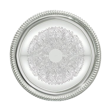 Serving Tray Round Chrome Plated 14" Diameter