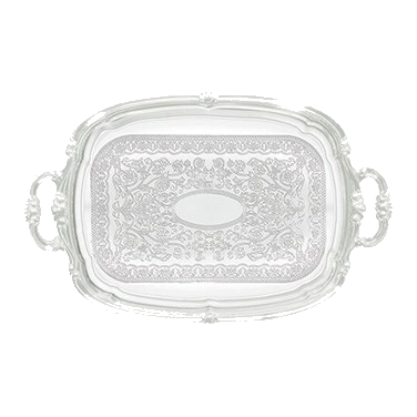Serving Tray with Handles Rectangular Chrome Plated 19-1/2" x 12-1/2"