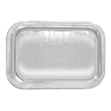 Serving Tray Rectangular Chrome Plated 20" x 14"