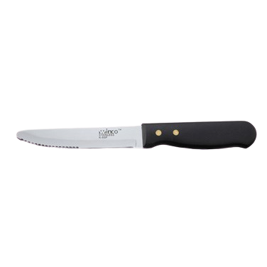Jumbo Steak Knife 5" Stainless Steel Blade with Plastic Handle 9-15/16" O.A.L. - One Dozen
