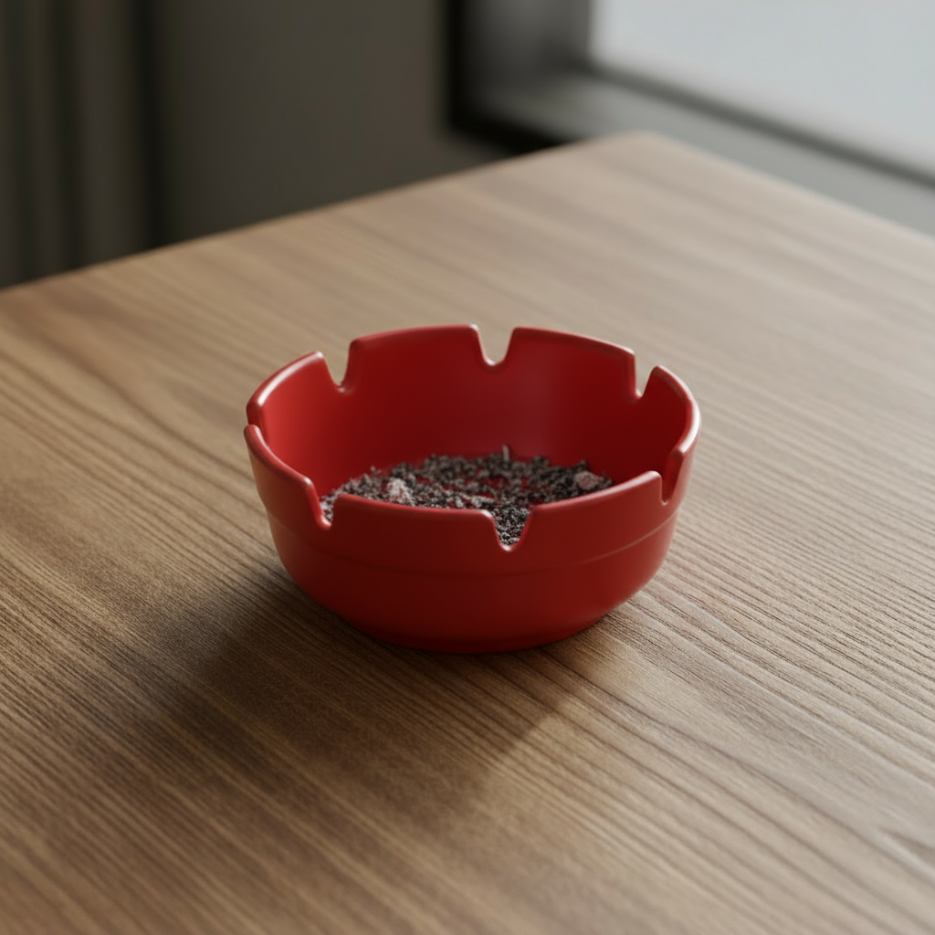 Winco Red Melamine Ash Tray 4"- 12/Pack