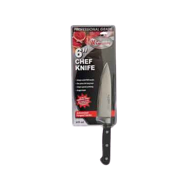 Acero Chef Knife Forged 6" Stainless Steel Blade with Black POM Handle