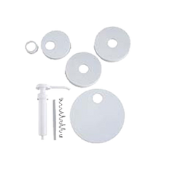 Pump Kit with Standard Pump & 5 Lids White Plastic
