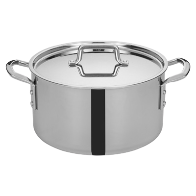 Tri-Gen™ Induction-Ready Stock Pot with Cover 12 qt. Stainless Steel 12" Diameter x 8-1/4" Height