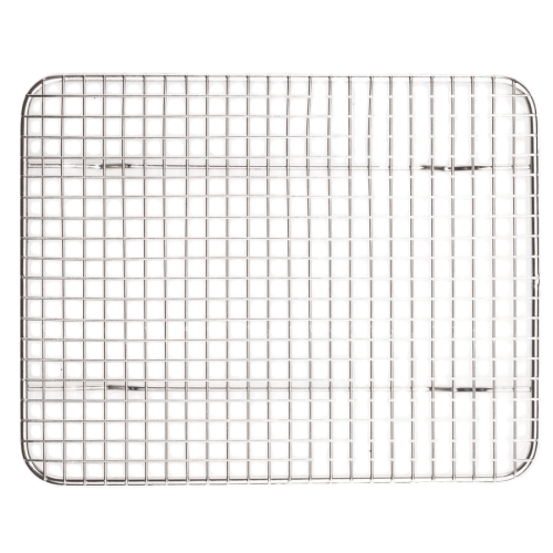 Wire Pan Grate Half Size Raised Feet Rust-Resistant Stainless Steel 8" x 10"