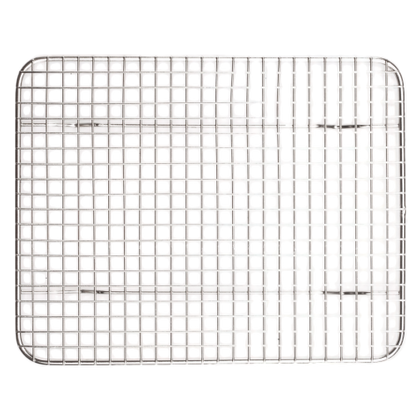 Wire Pan Grate Half Size Raised Feet Rust-Resistant Stainless Steel 8" x 10"