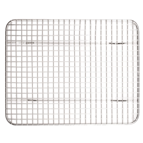 Wire Pan Grate Half Size Raised Feet Rust-Resistant Stainless Steel 8" x 10"