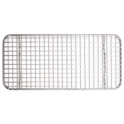 Wire Pan Grate 1/3 Size Raised Feet Rust-Resistant Stainless Steel 5" x 10-1/2"