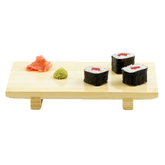 Harold Imports Sushi Tray 9-1/2" x 6" Brown Bamboo