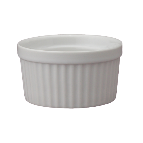 HIC Sage Souffle Dish 4 oz. 3" White Porcelain