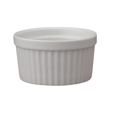 HIC Sage Souffle Dish 4 oz. 3" White Porcelain