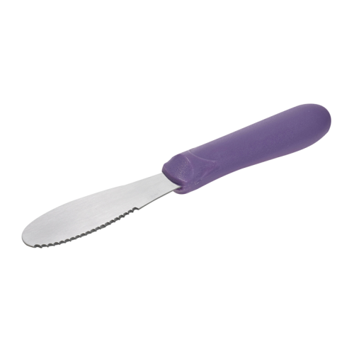 Sandwich Spreader Allergen Free Stainless Steel with Purple Polypropylene Handle 3-5/8" x 1-1/4" Blade