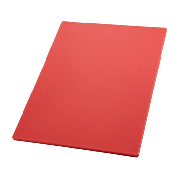 Cutting Board Red Polypropylene BPA Free 12" x 18" x 1/2"