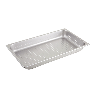 Steam Table Pan Full Size Perforated 25 Gauge Stainless Steel 2-1/2" Deep