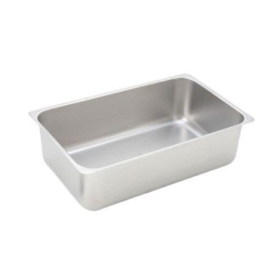 Spillage Pan Full Size Flat Edge Stainless Steel 6" Deep