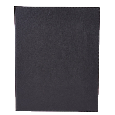 Menu Cover Double Black Leather-Like Holds 8-1/2" x 11" Paper