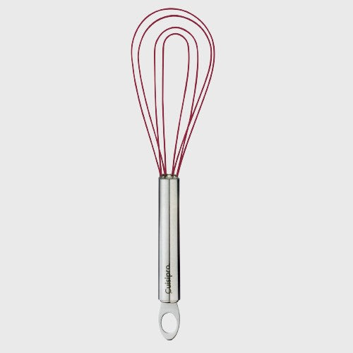 Cuisipro Silicone Flat Whisk Red 10"