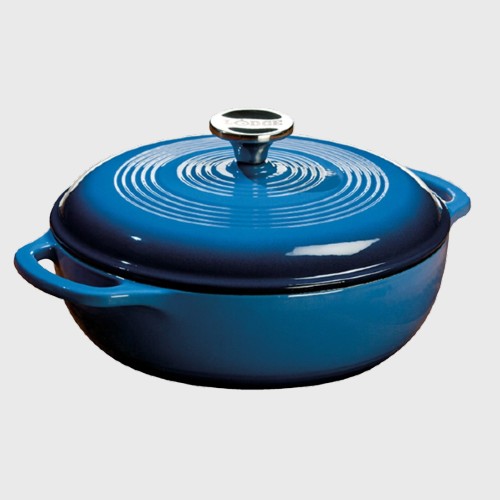 Lodge Porcelain Enameled Cast Iron Dutch Oven Blue 3 Qt.