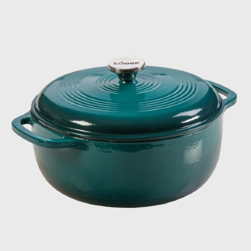 Lodge Porcelain Enameled Cast Iron Dutch Oven Lagoon 6 Qt.