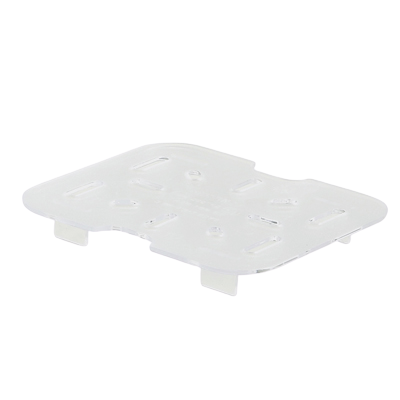 Poly-Ware Drain Shelf for 1/6 Size Food Pan Polycarbonate 4-7/16" x 4-1/4"