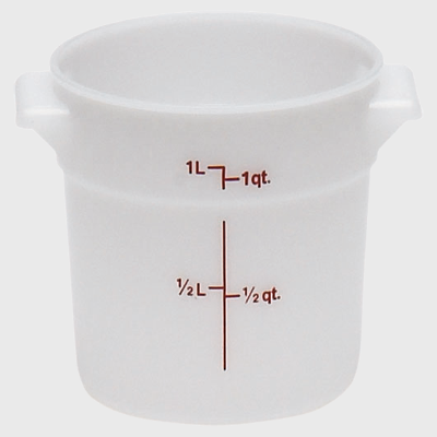 Cambro Polyethylene Round Food Storage Container 1 Qt. White