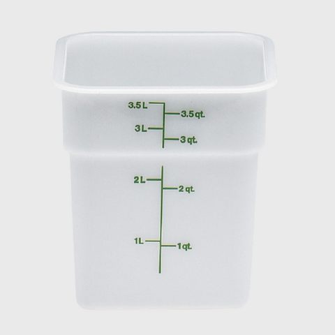 CamSquare Polyethylene Food Storage Container 4 Qt. White