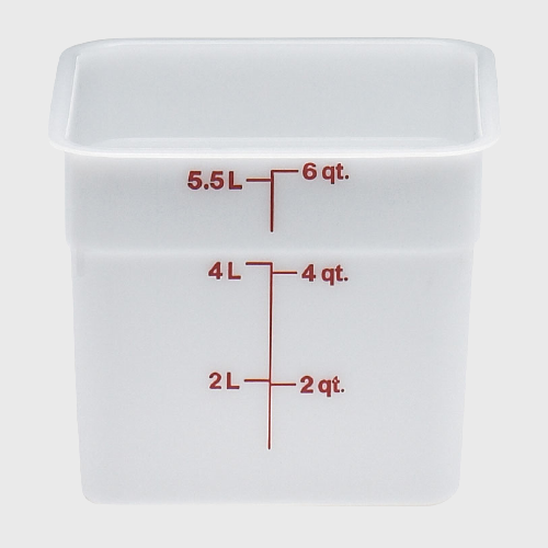 CamSquare Polyethylene Food Storage Container 6 Qt. White