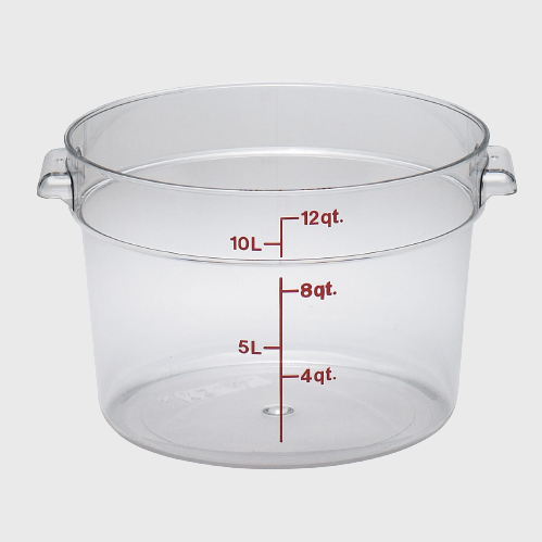 Camwear Polycarbonate Round Food Storage Container 12 Qt. Clear