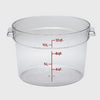 Camwear Polycarbonate Round Food Storage Container 12 Qt. Clear
