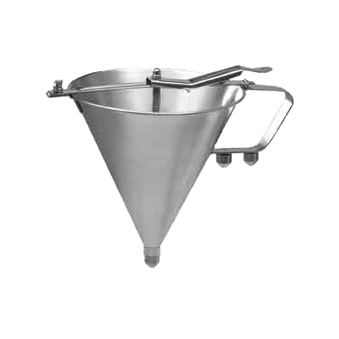 Confectionery Funnel with 3 Nozzles 1.6 Liter Stainless Steel 7-1/2" Diameter x 8-1/4" Height