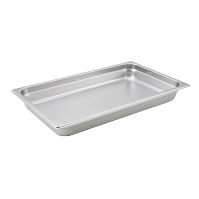 Steam Table Pan Full Size 22 Gauge Heavy Weight 18/8 Stainless Steel 20-3/4" x 12-3/4" x 2-1/2"
