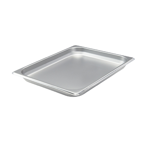 Steam Table Pan 1/2 Size 22 Gauge Heavy Weight 18/8 Stainless Steel 12-3/4" x 10-3/8" x 1-1/4"