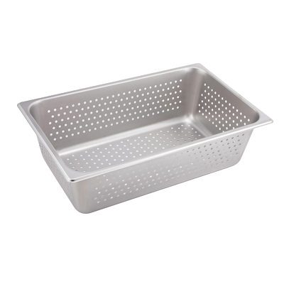 Steam Table Pan Full Size Perforated 22 Gauge Heavy Weight 18/8 Stainless Steel 20-4/5" x 12-4/5" x 6"