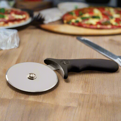 American Metalcraft PPC4 4" Stainless Steel Pizza Cutter with Plastic Handle - Black