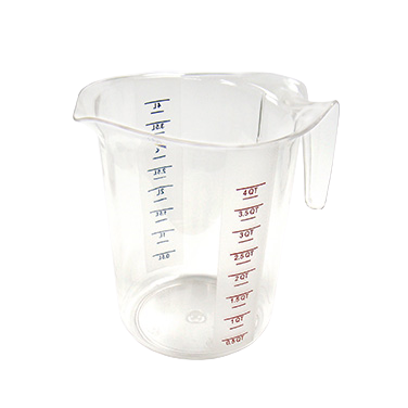Measuring Cup with Raised External Markings Polycarbonate 4 qt.
