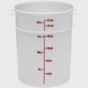 Cambro Polyethylene Round Food Storage Container 22 Qt. White
