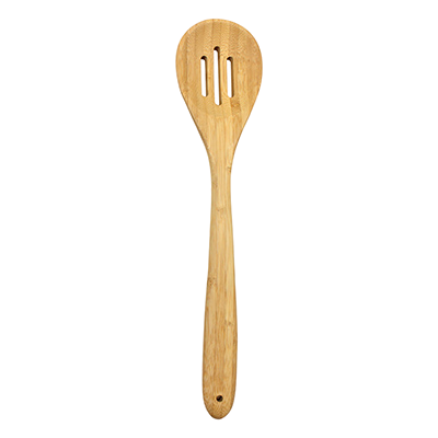 TableCraft Wooden Spatula Slotted 14"W x 3-1/8"L x 3/4"H Bamboo