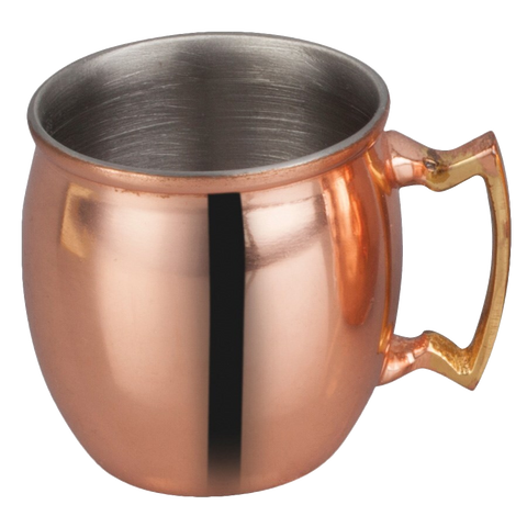 Mini Moscow Mule Mug Copper Plated Stainless Steel 2 oz. - 4 Mugs/Set