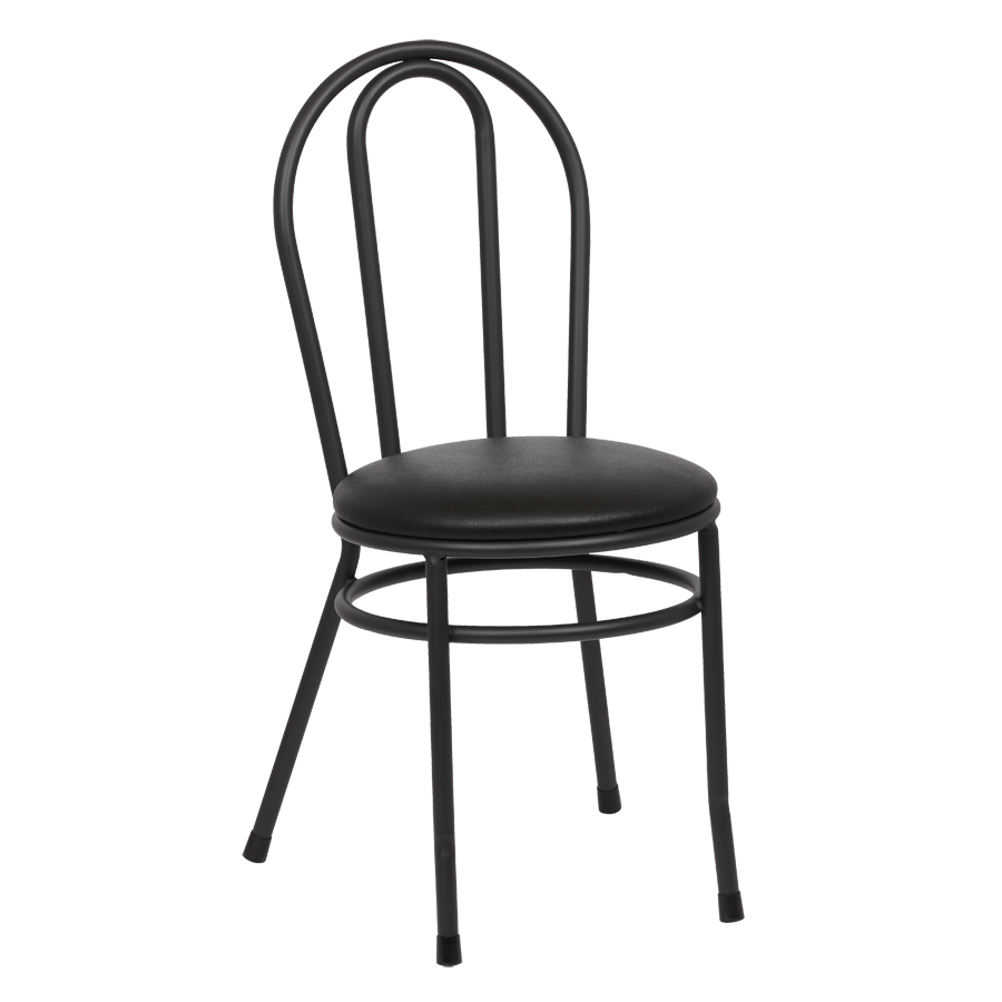 superior-equipment-supply - Royal Industries - Royal Industries Hairpin Back Steel Frame Black Vinyl Side Chair