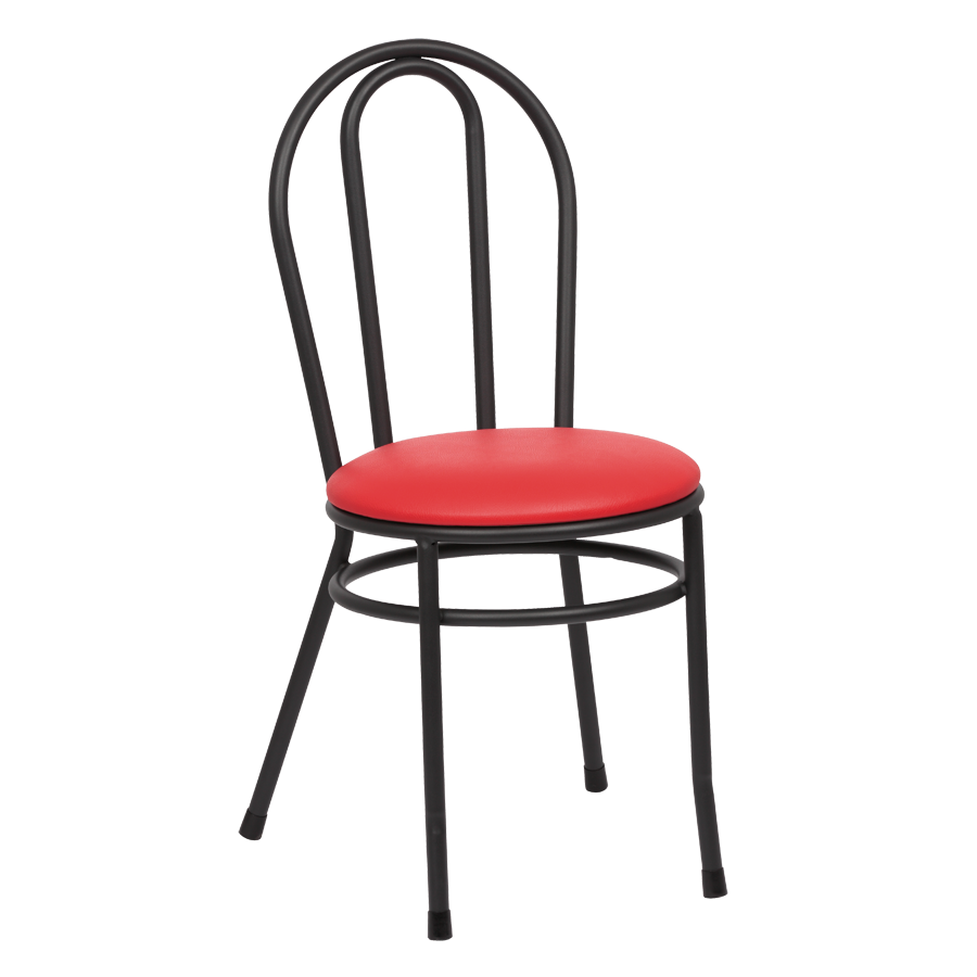 superior-equipment-supply - Royal Industries - Royal Industries Hairpin Back Steel Frame Red Vinyl Side Chair