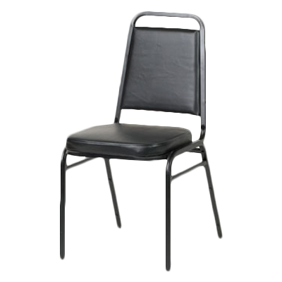 superior-equipment-supply - Royal Industries - Royal Industries Steel Frame Foam Padding Black Vinyl Stack Chair