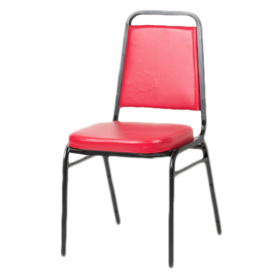 superior-equipment-supply - Royal Industries - Royal Industries Steel Frame Foam Padding Red Vinyl Stack Chair