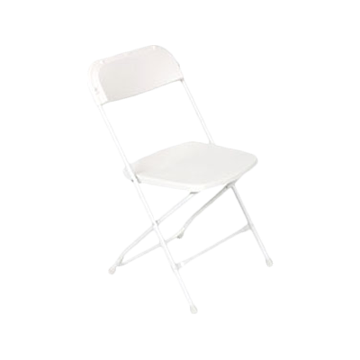superior-equipment-supply - Royal Industries - Royal Industries Steel Framed Plastic Seat & Back White Folding Chair Back