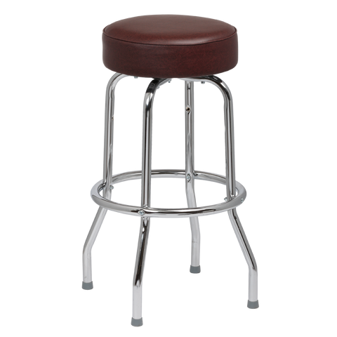 superior-equipment-supply - Royal Industries - Royal Industries Classic Dinner Black Brown Bar Stool Backless With Single Ring Base