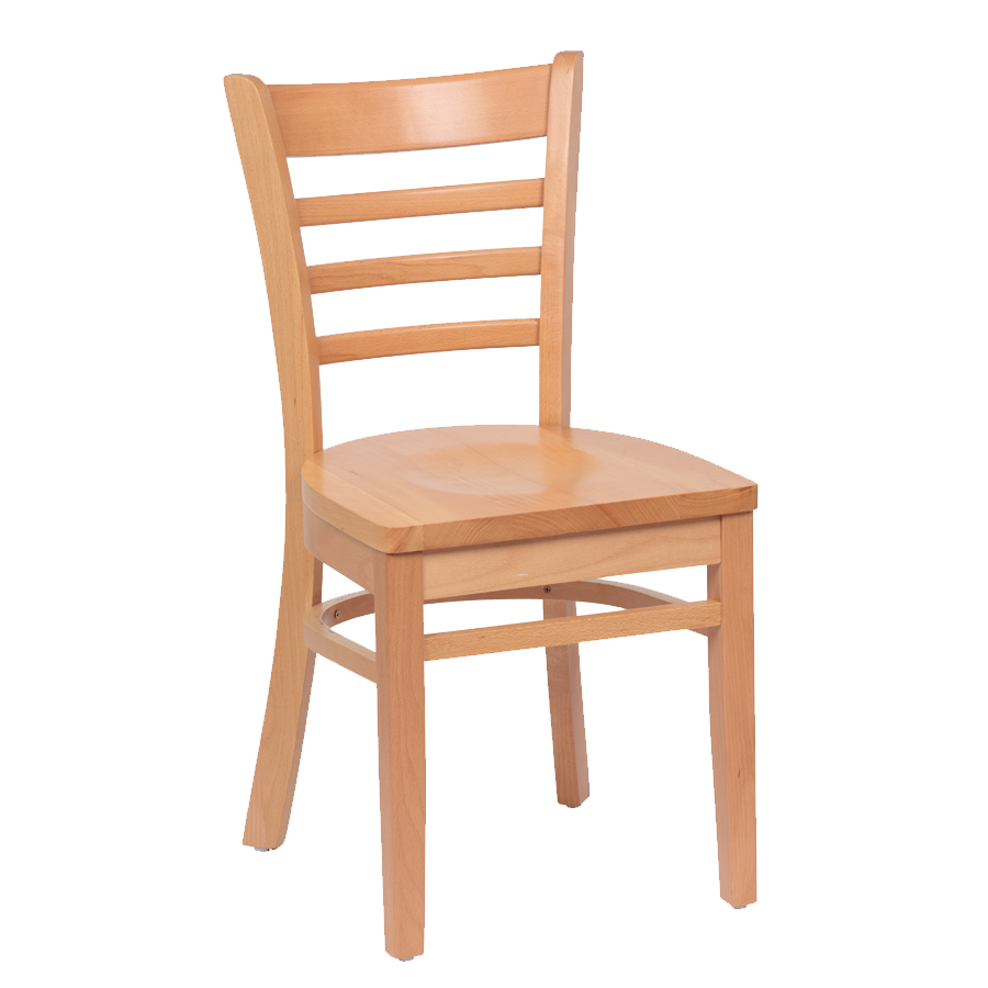 superior-equipment-supply - Royal Industries - Royal Industries Ladder Back Saddle Seat Natural Finish Side Chair