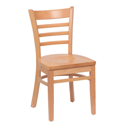 superior-equipment-supply - Royal Industries - Royal Industries Ladder Back Saddle Seat Natural Finish Side Chair