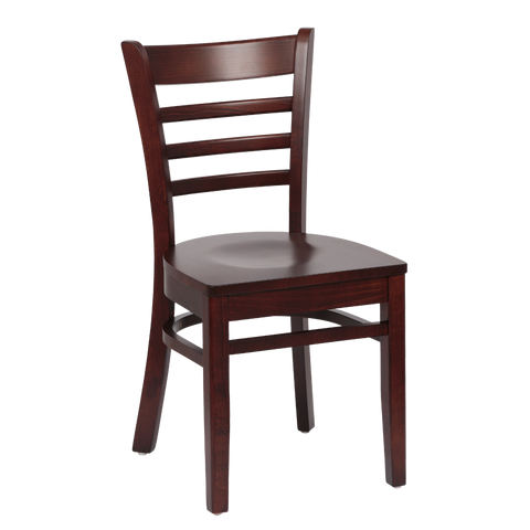 superior-equipment-supply - Royal Industries - Royal Industries Ladder Back Walnut Finish Saddle Seat Side Chair