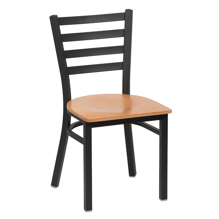 superior-equipment-supply - Royal Industries - Royal Industries Metal Frame Ladder Back Natural Finish Seat Side Chair