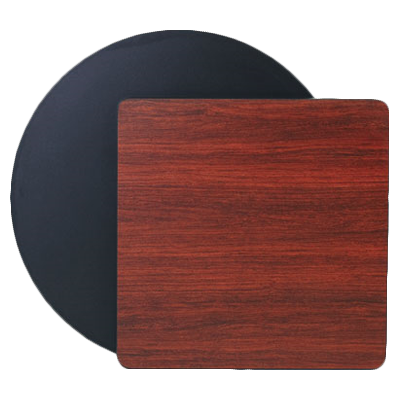 superior-equipment-supply - Royal Industries - Royal Industries Melamine Table Top 24"x 24" Black/Mahogany Square Table Top