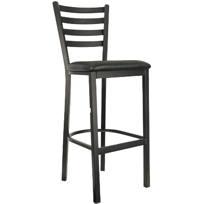 superior-equipment-supply - Oak Street Mfg - Oak Street Metal Frame Barstool Ladder Back With Wood Seat